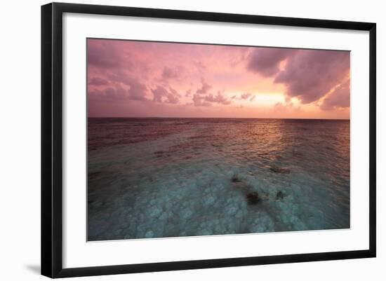 Sunset in Filiteyo, Maldives-Fran?oise Gaujour-Framed Photographic Print