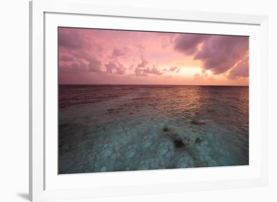 Sunset in Filiteyo, Maldives-Fran?oise Gaujour-Framed Photographic Print