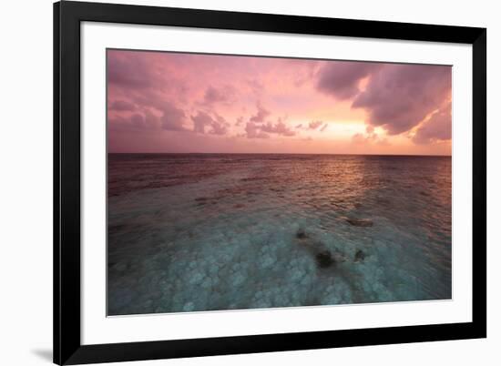 Sunset in Filiteyo, Maldives-Fran?oise Gaujour-Framed Photographic Print