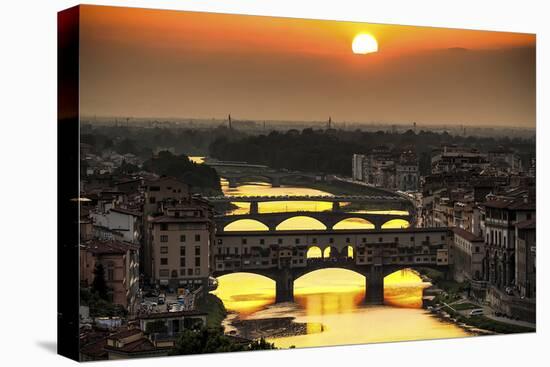 Sunset in Florence-Giuseppe Torre-Stretched Canvas