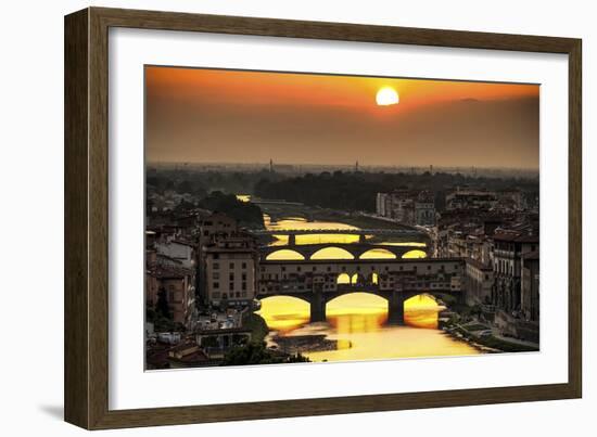 Sunset in Florence-Giuseppe Torre-Framed Photographic Print