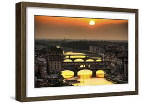 Sunset in Florence-Giuseppe Torre-Framed Photographic Print