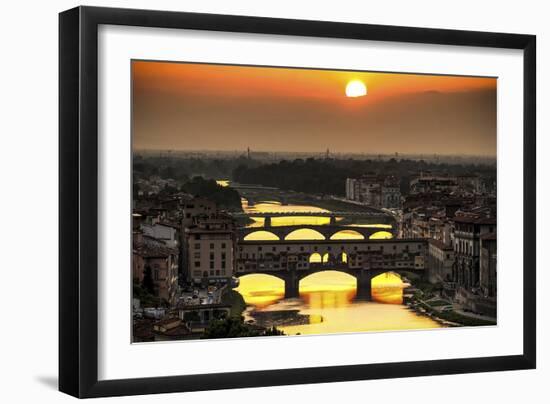 Sunset in Florence-Giuseppe Torre-Framed Photographic Print