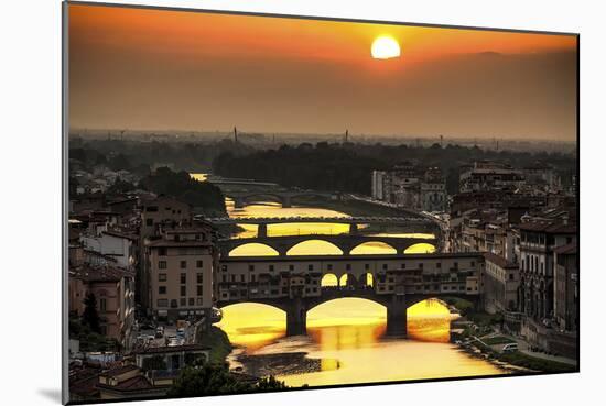 Sunset in Florence-Giuseppe Torre-Mounted Photographic Print