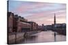 Sunset in Hamburg, German City. Speicherstadt District-romrodinka-Stretched Canvas