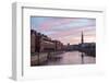 Sunset in Hamburg, German City. Speicherstadt District-romrodinka-Framed Photographic Print