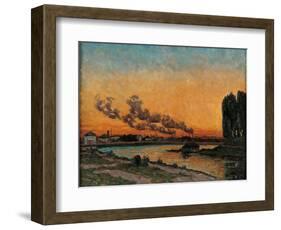 Sunset in Ivry-Jean-Baptiste-Armand Guillaumin-Framed Art Print