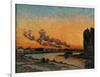 Sunset in Ivry-Jean-Baptiste-Armand Guillaumin-Framed Art Print