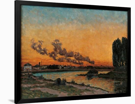 Sunset in Ivry-Jean-Baptiste-Armand Guillaumin-Framed Art Print