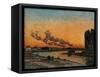 Sunset in Ivry-Jean-Baptiste-Armand Guillaumin-Framed Stretched Canvas