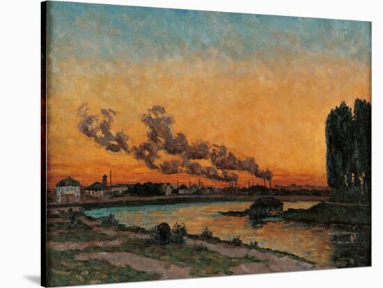Sunset in Ivry-Jean-Baptiste-Armand Guillaumin-Stretched Canvas