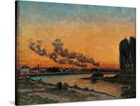 Sunset in Ivry-Jean-Baptiste-Armand Guillaumin-Stretched Canvas