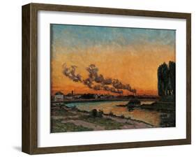 Sunset in Ivry-Jean-Baptiste-Armand Guillaumin-Framed Art Print