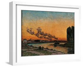 Sunset in Ivry-Jean-Baptiste-Armand Guillaumin-Framed Art Print