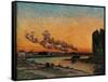 Sunset in Ivry-Jean-Baptiste-Armand Guillaumin-Framed Stretched Canvas