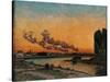 Sunset in Ivry-Jean-Baptiste-Armand Guillaumin-Stretched Canvas