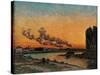 Sunset in Ivry-Jean-Baptiste-Armand Guillaumin-Stretched Canvas