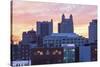 Sunset in Kansas City-benkrut-Stretched Canvas