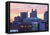 Sunset in Kansas City-benkrut-Framed Stretched Canvas