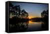 Sunset in Long Pine Area of Everglades NP-Terry Eggers-Framed Stretched Canvas