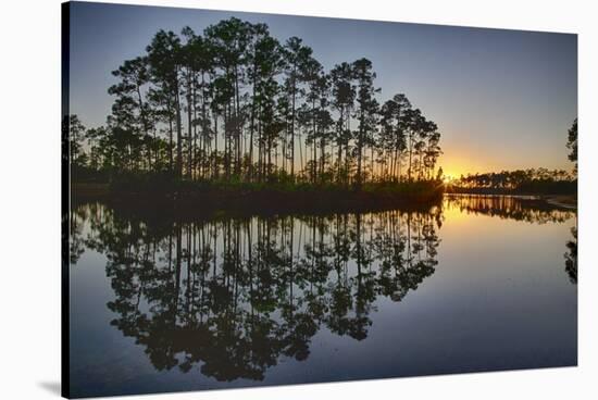 Sunset in Long Pine Area of Everglades NP-Terry Eggers-Stretched Canvas