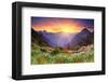 Sunset in Mountain Landscape-null-Framed Art Print