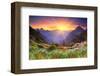 Sunset in Mountain Landscape-null-Framed Art Print