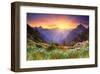 Sunset in Mountain Landscape-null-Framed Art Print