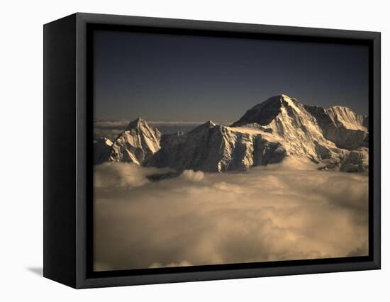 Sunset in Nepal-Michael Brown-Framed Stretched Canvas
