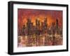 Sunset in New York-Luigi Florio-Framed Giclee Print