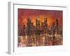 Sunset in New York-Luigi Florio-Framed Giclee Print