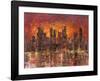 Sunset in New York-Luigi Florio-Framed Giclee Print