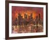 Sunset in New York-Luigi Florio-Framed Giclee Print