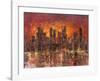 Sunset in New York-Luigi Florio-Framed Giclee Print