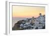 Sunset in Oia, Santorini, Cyclades, Greeced-Katja Kreder-Framed Photographic Print