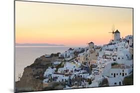 Sunset in Oia, Santorini, Cyclades, Greeced-Katja Kreder-Mounted Photographic Print