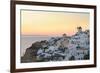 Sunset in Oia, Santorini, Cyclades, Greeced-Katja Kreder-Framed Photographic Print