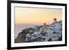 Sunset in Oia, Santorini, Cyclades, Greeced-Katja Kreder-Framed Photographic Print