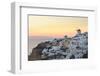 Sunset in Oia, Santorini, Cyclades, Greeced-Katja Kreder-Framed Photographic Print