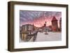 Sunset in Old Town of Gdansk at Motlawa River, Poland-Patryk Kosmider-Framed Photographic Print