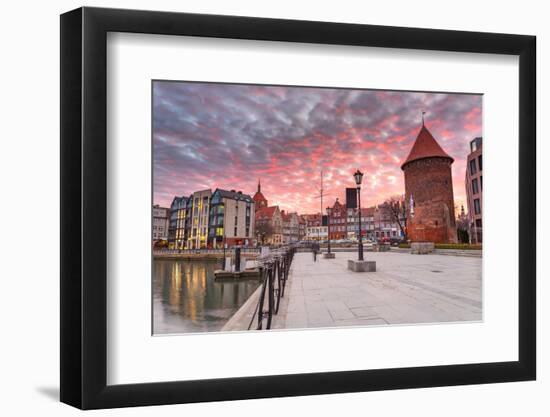 Sunset in Old Town of Gdansk at Motlawa River, Poland-Patryk Kosmider-Framed Photographic Print