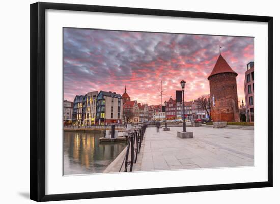 Sunset in Old Town of Gdansk at Motlawa River, Poland-Patryk Kosmider-Framed Photographic Print