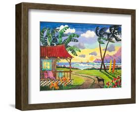 Sunset in Paradise - Tropical Beach - Hawaii - Hawaiian Islands-Robin Wethe Altman-Framed Art Print