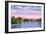 Sunset in Paris, the Seine river-Hiroyuki Izutsu-Framed Giclee Print