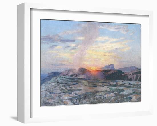 Sunset in Provence, c.1927-Adrian Scott Stokes-Framed Giclee Print