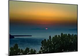 Sunset in Santorini Greece-null-Mounted Poster