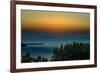 Sunset in Santorini Greece-null-Framed Photo