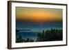 Sunset in Santorini Greece-null-Framed Photo