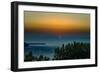 Sunset in Santorini Greece-null-Framed Photo