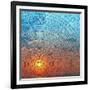 Sunset In Sea-Vertyr-Framed Art Print